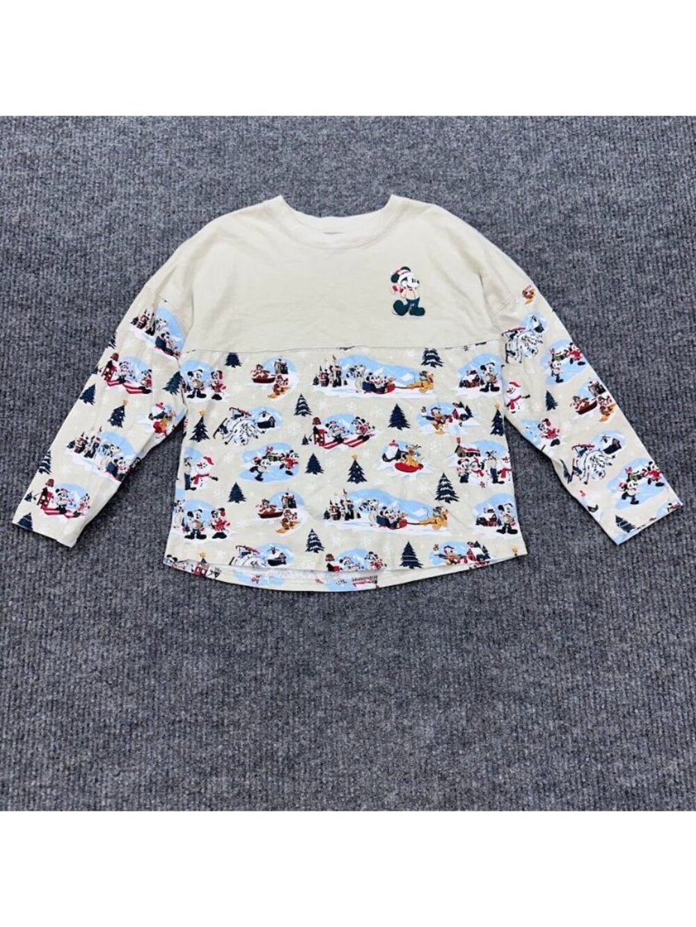 Disney Holiday Winter Wonderland Spirit Jersey Christmas Mickey Kids sz XL (14)